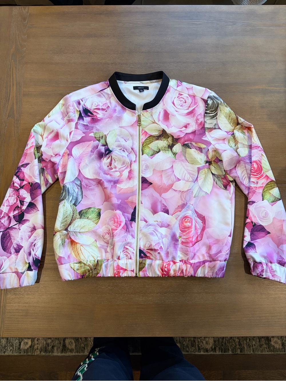 Women’sPink Floral Bomber Jacket